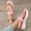 Stylish Women's Platform Thong Sandals with Letter Buckle Strap and Slingback for Outdoor Summer Comfort
