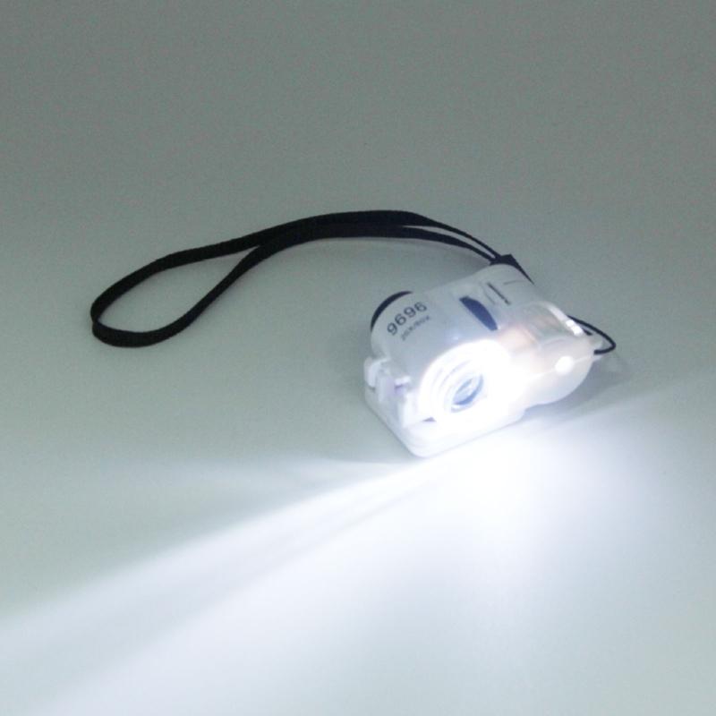 Wszechstronne LED Szkło Powiększające Przenośny Mini Mikroskop z Powiększeniem 20X/60X do Identyfikacji Biżuterii, Monet i Banknotów