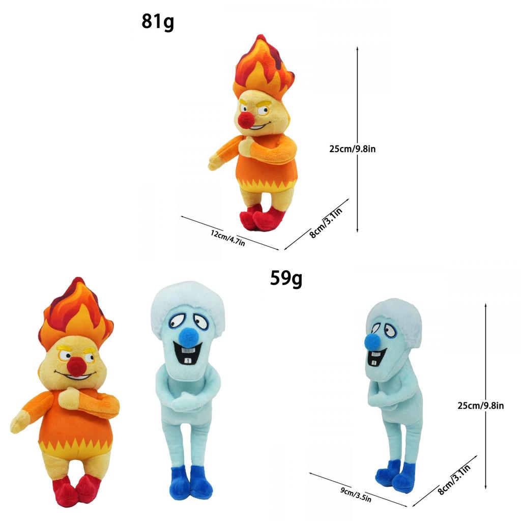 The Year Without A Santa Claus Plush Toy Fire God Ice God Soft Stuffed Doll For Kids And Collectors
