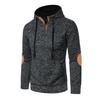 Men Fleece Lined Hoodie Warm Casual Sweatshirt with Button Hood Cozy Thickened Pullover for Autumn Winter Daily Wear Sports School Street