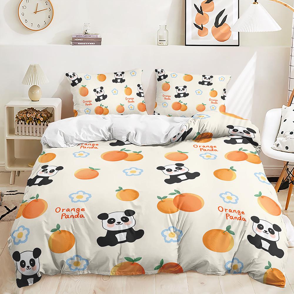 3D Digital Printing Kit Bedding Quilt Cover Three-Piece Set Small Fresh Animal Home Textiles