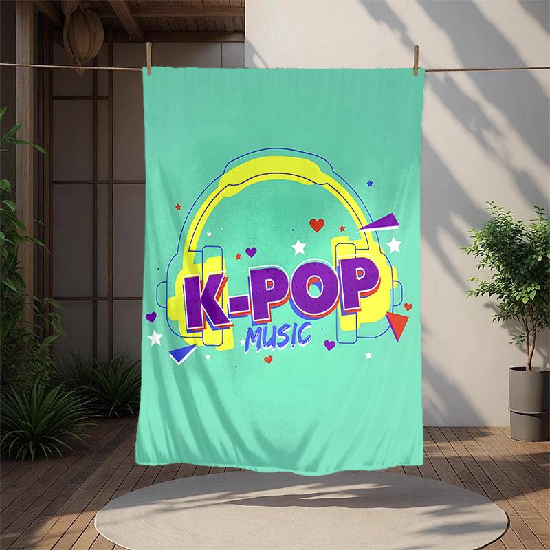 Kpop Flannel Blanket Soft Warm All-Season Throw, Design for Camping, Car Travel, Hiking Sofa, Bed, Office Perfect Gift for Parties