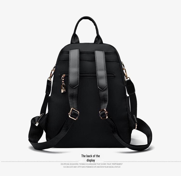 2025 Lightweight Korean Fashion Women's Backpack: Simple, Casual, Large Capacity, Oxford Cloth for School & Travel