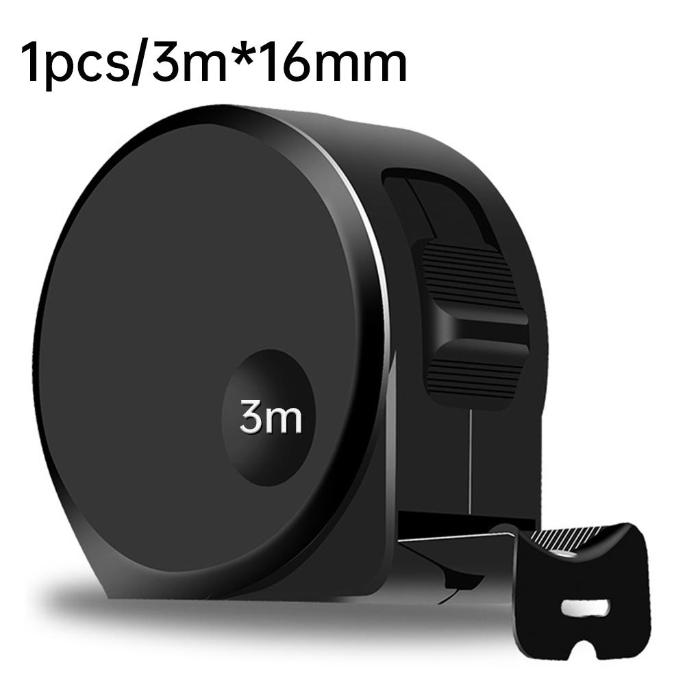 3/5M Measuring Tape Black Carbon Steel Retractable Ruler Multifunctional Household Woodworking Portable Measuring Tool Ruler