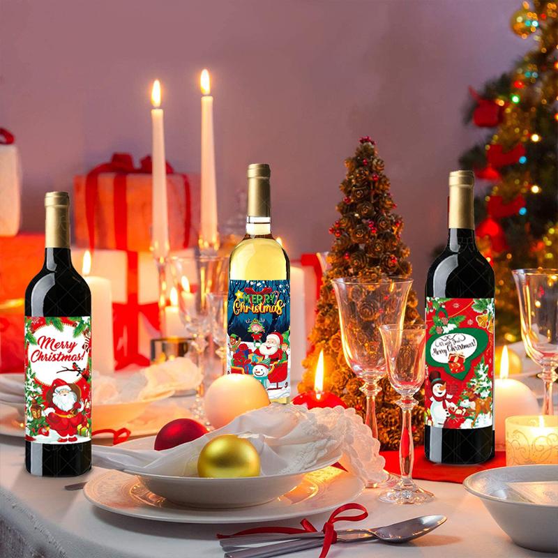 Autocollants Noël | 8 Pièces Verre Autocollants Mots Noël,Adhésifs