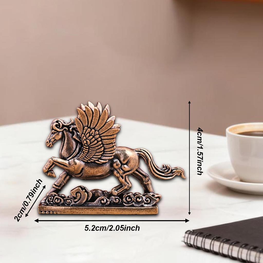 Horse Miniature Figurine Animal Sculpture Mini Decorative Retro Feng Shui Decor Tabletop Ornament