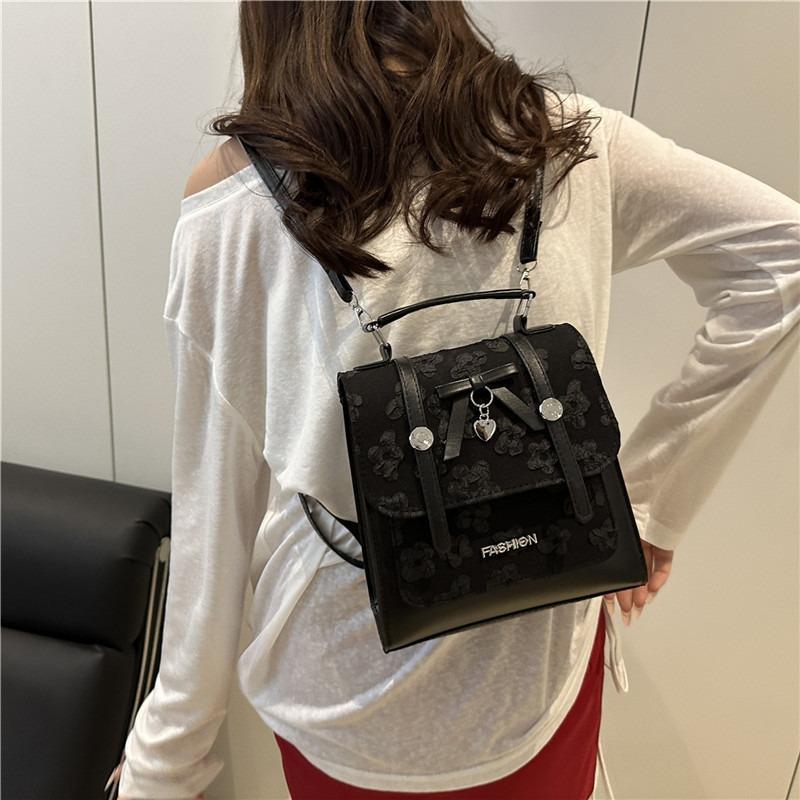 Single Shoulder Double Shoulder Bag Women's New Fashion Girl Heart Casual Multi-purpose Small Square Bag Spring and Summer Women's Bag