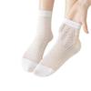 Women's Mulberry Silk Stockings - Summer Thin Mesh, Breathable, Seamless, Mid-Calf Socks for Spring/Autumn, Solid Color.