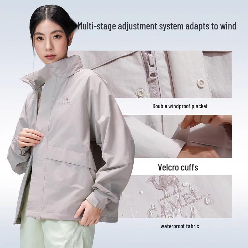 CAMEL Unisex Outdoor Sun Protection Hooded Windbreaker 0012 L