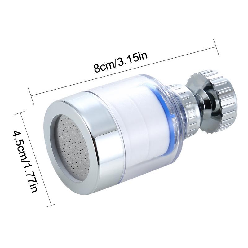 360 Degree Rotating Faucet Filters Bubbler Mount Anti-Splash For Household Kitchen Bathroom Faucet Water Clean Filter Purifier