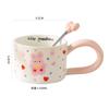Niedliche Keramiktasse mit Punkten, Haushaltskaffeetasse, Paar-Cartoon, kreative Wassertasse, Keramik-Frühstückstasse