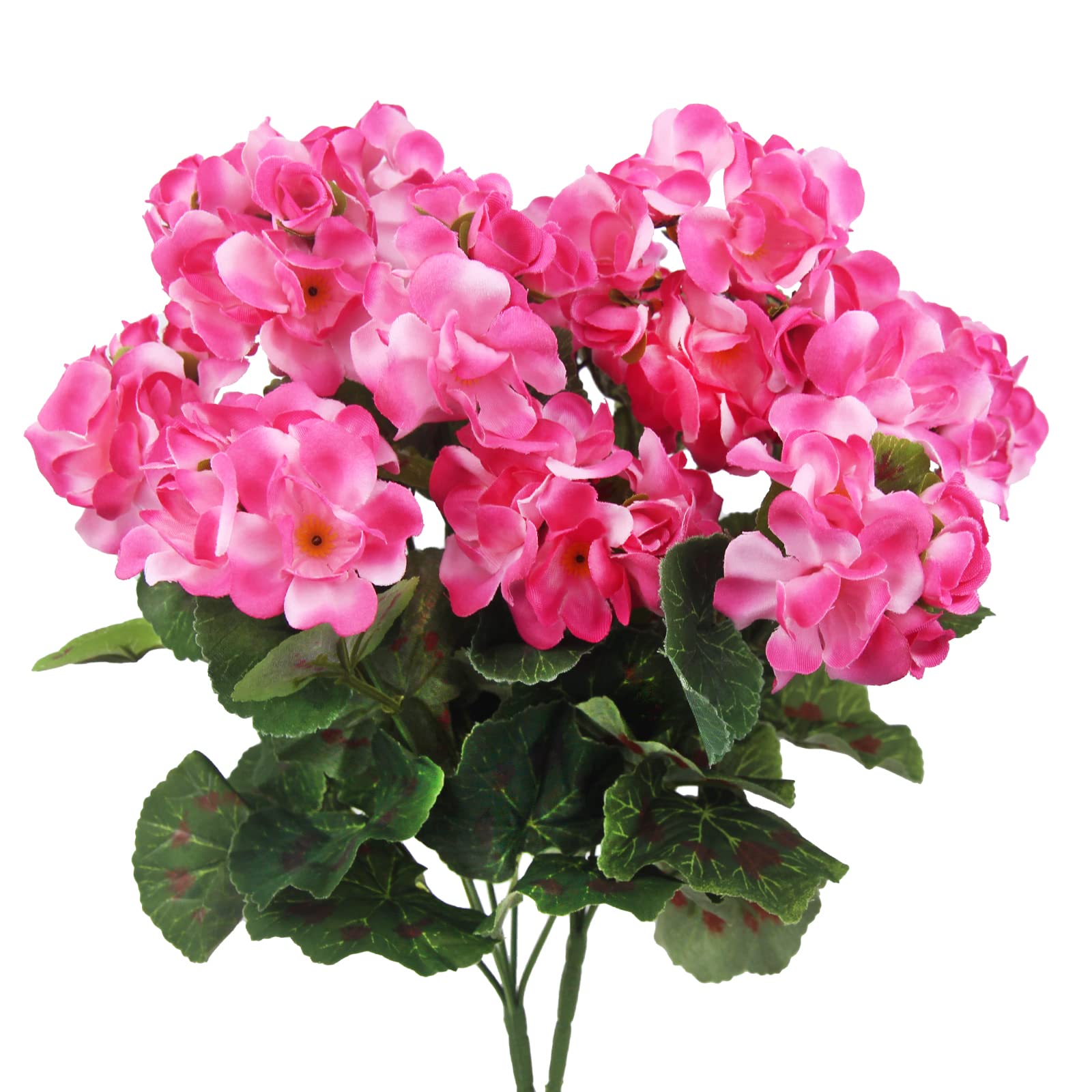 

2 шт. Искусственные герани для улицы, шелковые цветы, куст, искусственные цветы для цветочного домашнего декора, для внутреннего сада, на могилу, на кладбище, для украшения стола