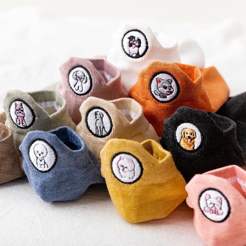 

10 пар женских хлопковых носков, милые двухмерные модные носки ярких цветов, женские носки в клетку в полоску