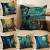 Painting Statue Of the Statue of Liberty Pillow Case Comfort Sofa Bed Silky elegant Invisible zipper Decorative cushion cover