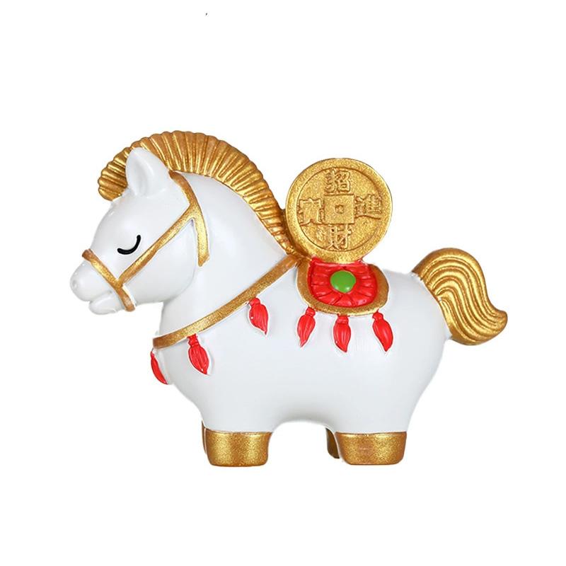 1Pc Gift Ornament Festival Gift Mascot Souvenir Gift Horse Ornament Creativity Resin Ornament Home Decor