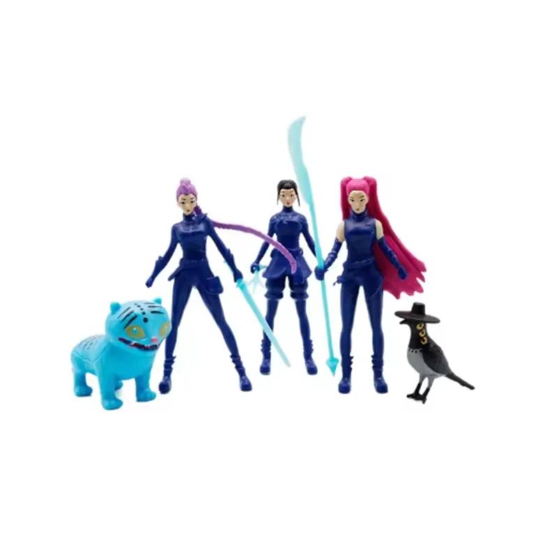 Anime Kpop Dämonenjäger Figur Modell Spielzeug Cartoon Gaming Peripheriegeräte Schreibtischdekoration Sammelfiguren Modell Spielzeug für Kinder Geschenk
