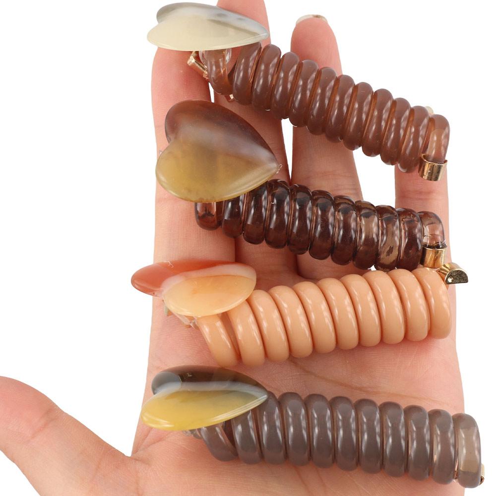 Straight Telephone Wire Hair Rope Love Heart Braid Hair Tie Creative Telephone Line Headband  Daily