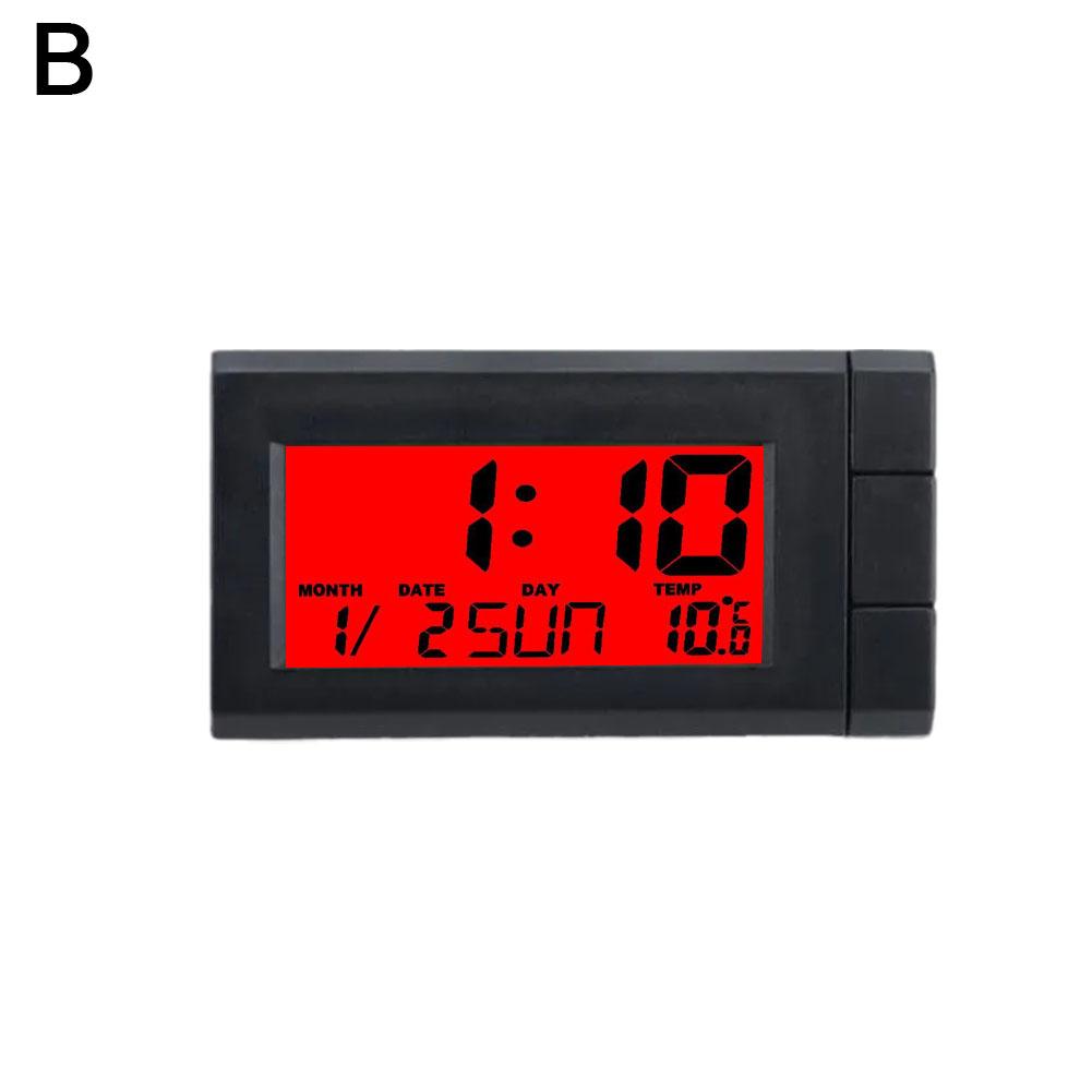 

3 цвета автомобильные часы универсальные автомобильные цифровые часы 2 в 1 ЖК-дисплей электронный температурный фосфоресцирующий декор для автомобиля