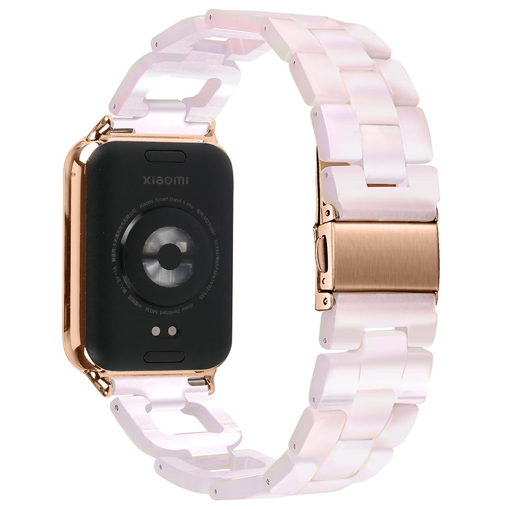 

For Xiaomi Smart Band 8 Pro Smart Watch D-Shape Strap Resin Bracelet Watchband Replacement Mermaid Pink