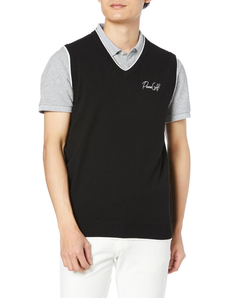 Golf Vest Golf Cotton Knit Puma Black XL [PUMA] [PUMA GOLF] V-Neck Vest/627599 Men's