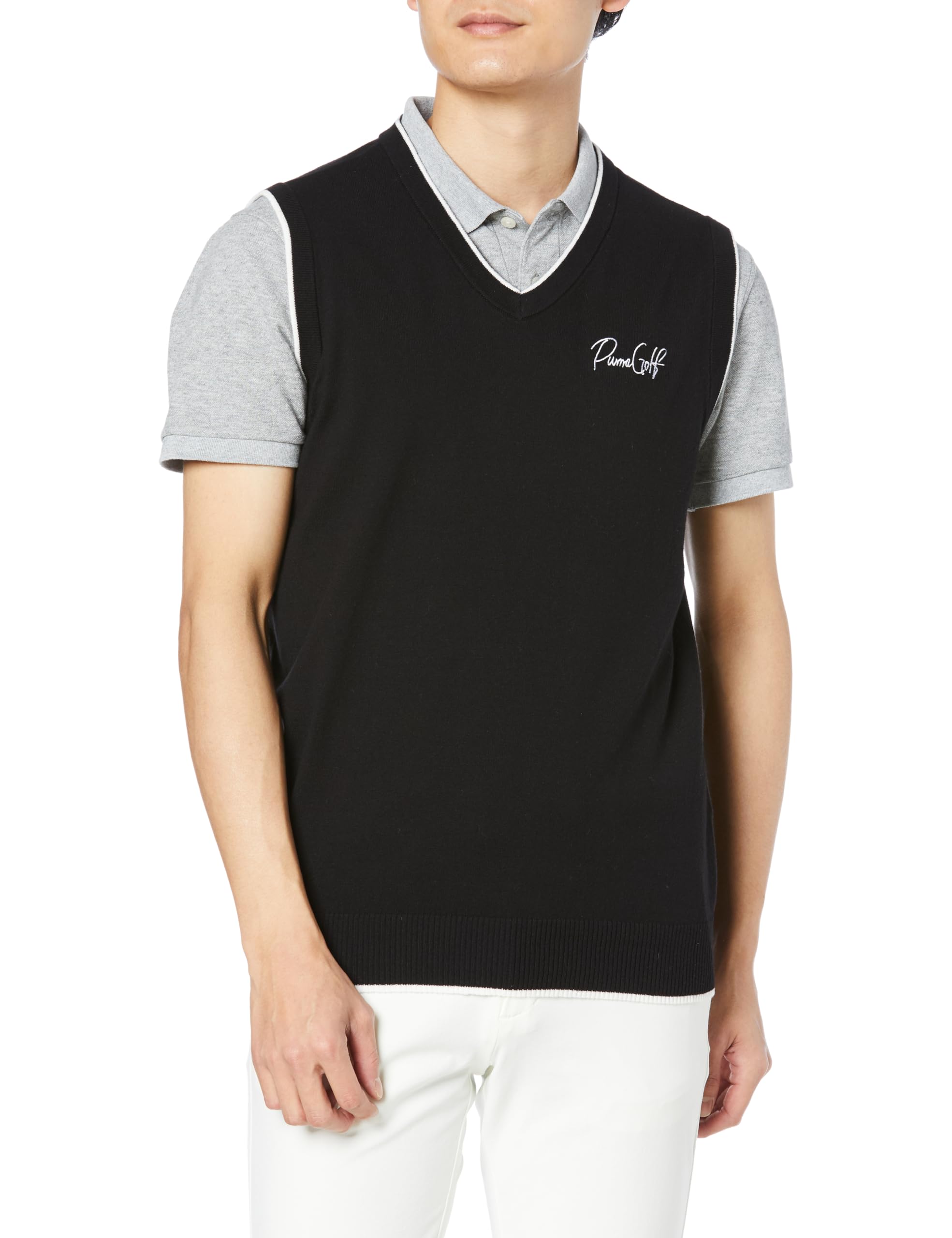 

Жилет для гольфа Golf Хлопковый трикотаж Puma Black XL [PUMA] [PUMA GOLF] Жилет с V-образным вырезом/627599 Мужской