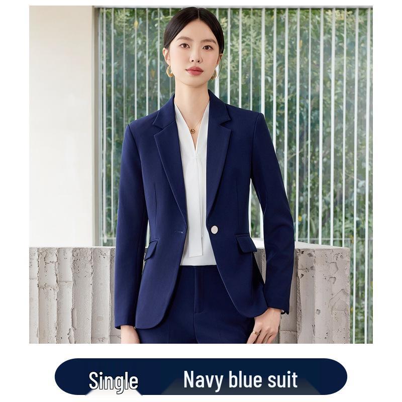 Women's Professional Suit Set: Formal Workwear for Spring and Autumn - High-End Pantsuit for Hotel Sales Managers