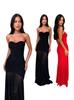 Elegant Off-shoulder Mesh Bandage Long Dress for Summer Cocktail Parties