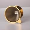 Stainless Steel Pour Over Coffee Filters Double-layer Filter Reusable Cone Pour-over Coffee Dripper with Stand Home Cafe Barista
