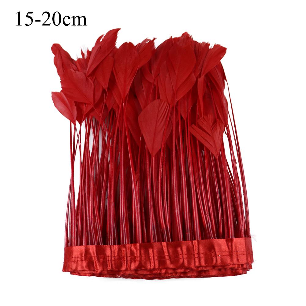 Feather1 Meter Natural Feather Trim Fringe Multi-color White Black Red Ostrich Turkey Feathers for Wedding Dress Decoration DIY Crafts