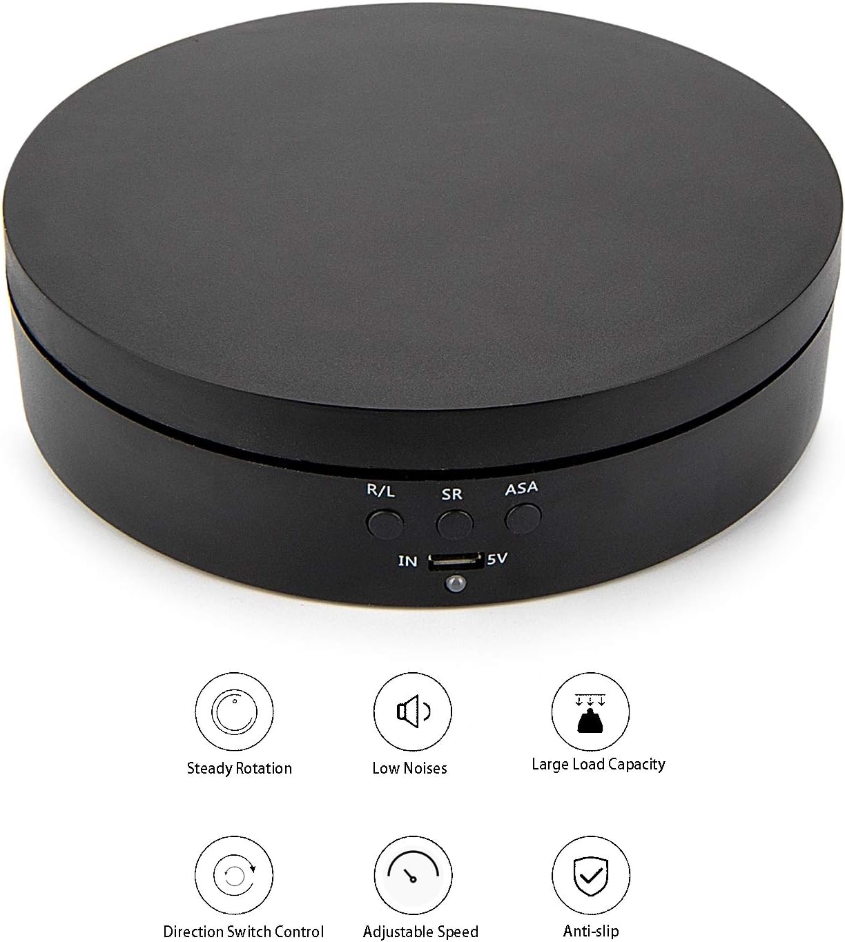 3 Speeds Electric Rotating Display Stand, 360 Degree Turntable Display Stand