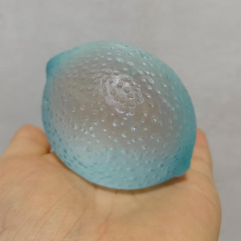 Elastic Transparent Lemon-Shaped Squeeze Toys Slow Rebound Fruit Squishy Ball Stress Relief Fidget Toy For Anxiety Gift