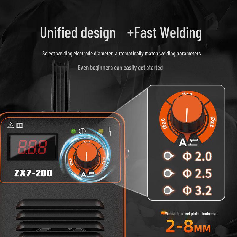 JiaShi 200W Pure Copper Handheld Inverter Welder, 220V Portable DC Welder.