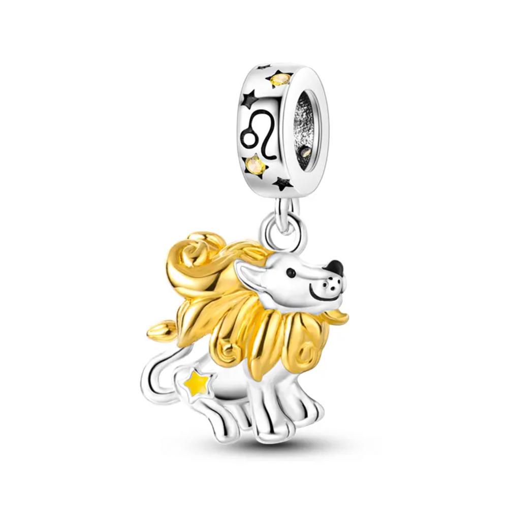 copper Cartoon Zodiac Bead Charms Fluorescent Pendant Suitable Ideal For Bracelets Do It Yourself Womens Jewellery Accessories