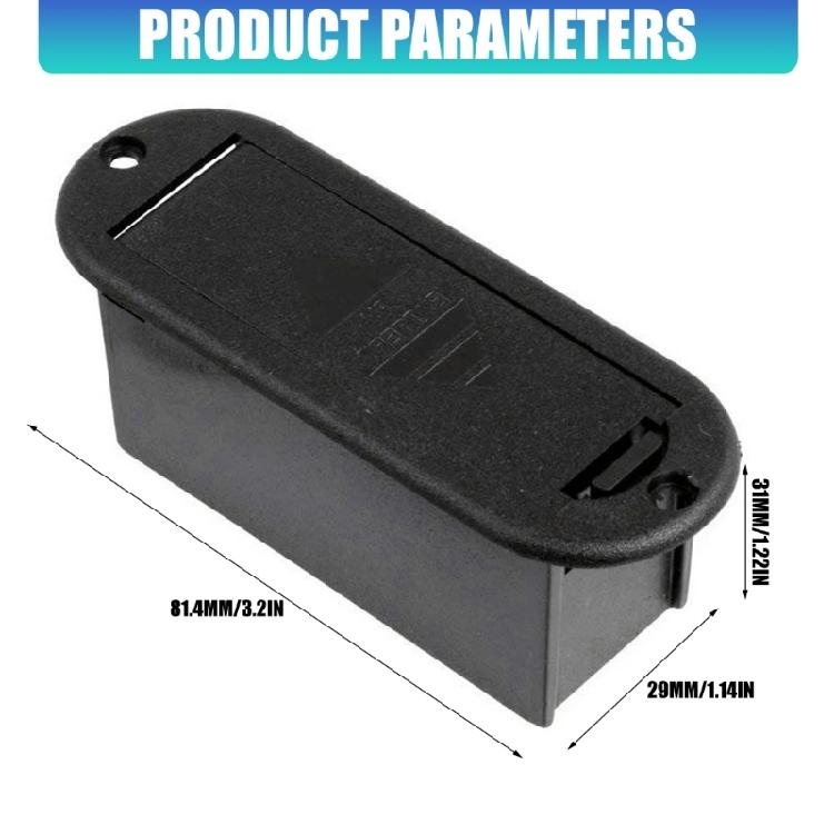 9V Battery Box For Reliable Guitar Power ABS Plastic Guitar Effect Power Supply Battery Case Corrosions Resistance