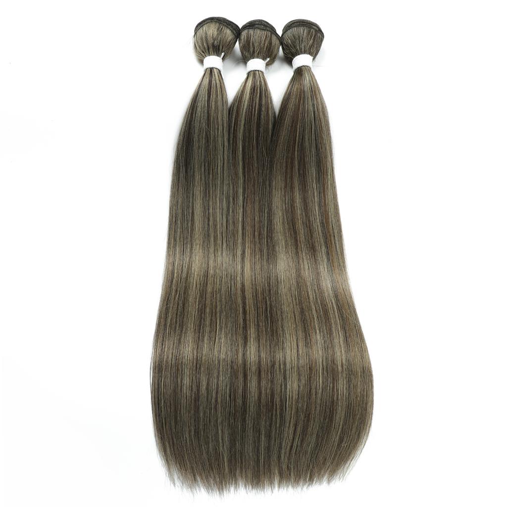 30 Inch 200g Straight Hair Bundles Bio Synthetic High Temperature Fiber Piano Blonde Red Hair ExtensionsHair Weaving Full to End