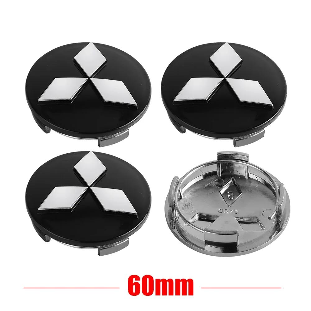 60mm Car Hub Cap Wheel Center Emblem Cap for Mitsubishi Lancer 10 Xpander Pajero 4 Montero V73 Triton Evolution Evo Eclipse