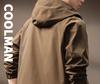 Premium Men's Outdoor Hooded Windbreaker - Functional, Durable, Autumn/Winter Jacket with Loose Fit and Three-Proof Technology