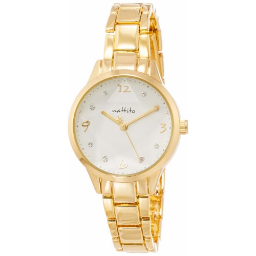 Fieldwork Analog Watch with Aster Metal Band, FSC153-2, Women's, Gold