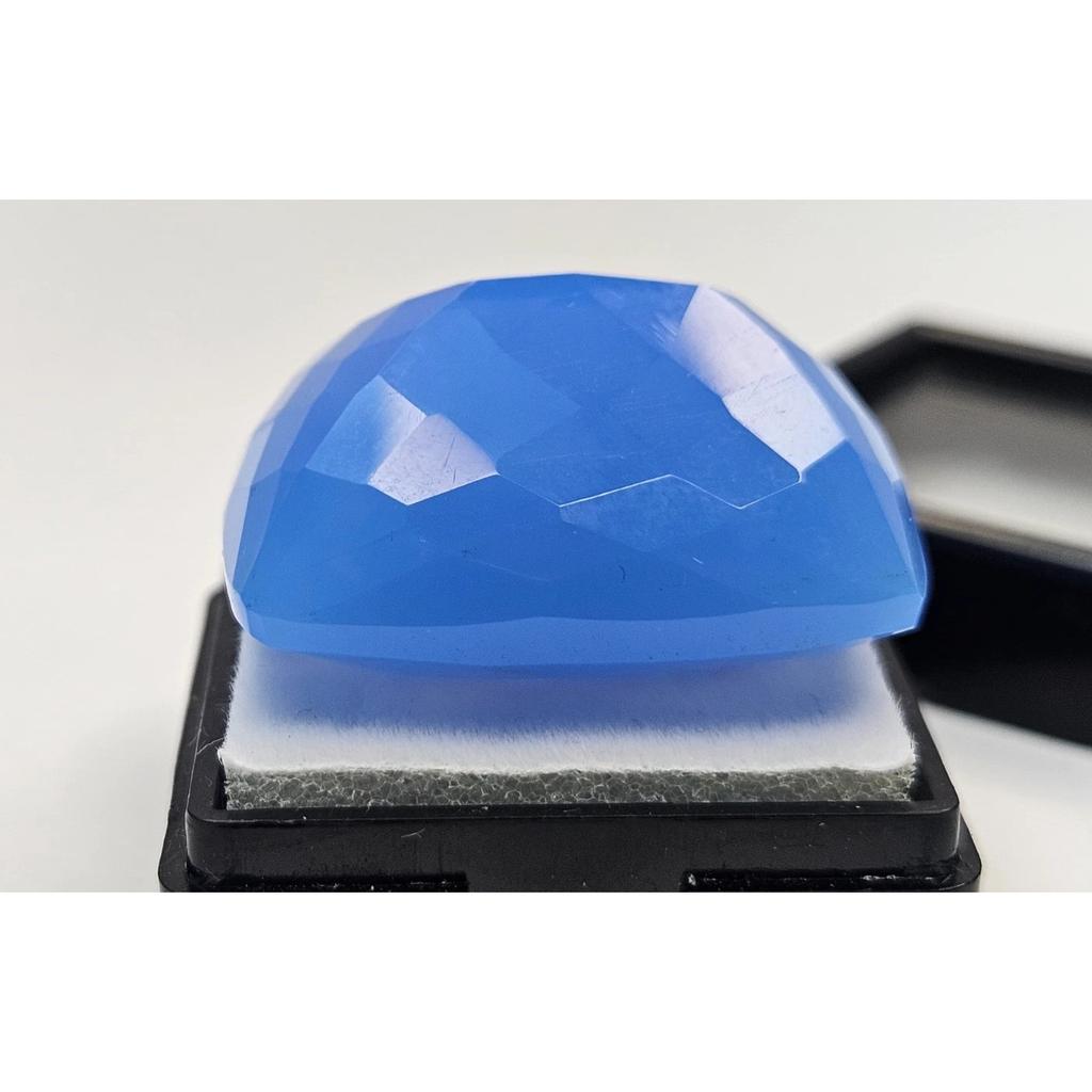 63-64 Ct Natural Cornflower Blue Opal Welo Cushion Cut Stunning Gemstone