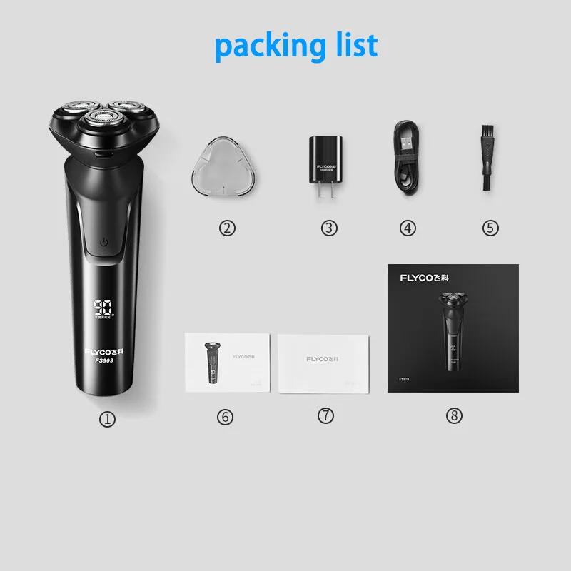 FS903 Original Electric Shaver Men's Shaving Shaver Shaver Full Body Wash Fast Charging Long Life Portable