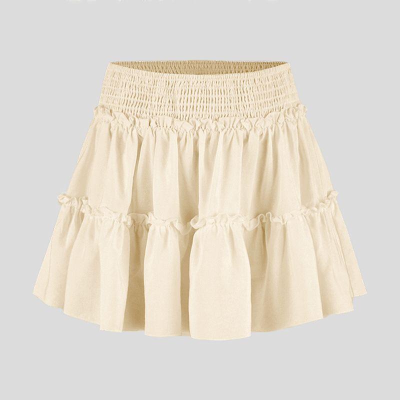 Printed Elastic Waist Half Length Skirt Women Print Elastic Waist Skirt