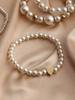 Women Elegant Faux Pearl Beaded Bracelets Combination Fashion Party Accessories