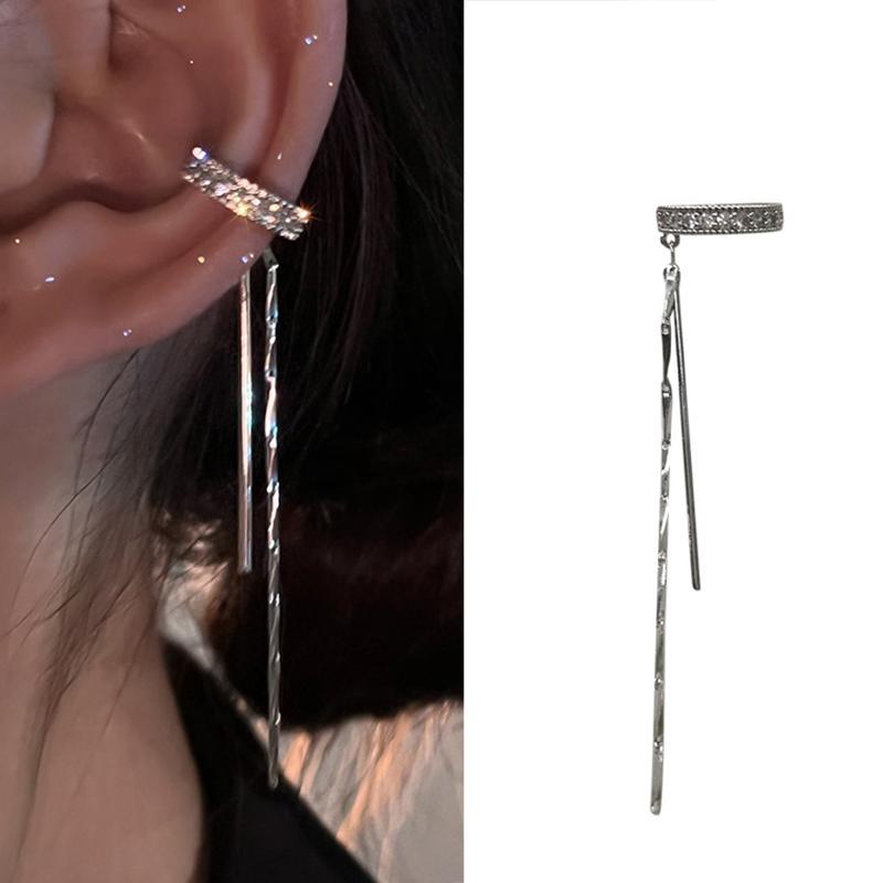 Delicate Tassel Clip Earrings Female Buckle Ear Cuff No Piercings Fake Cartilage Ear for Women New Fashion Jewelry Gifts