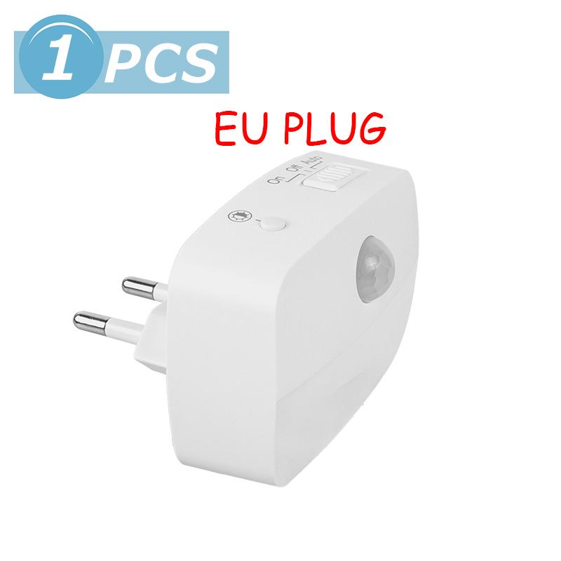 LED Night Light Mini PIR Motion Sensor Night Lamp 3 Modes Bedroom Bedside Lights EU Plug For Closet Bedroom Corridor Bathroom