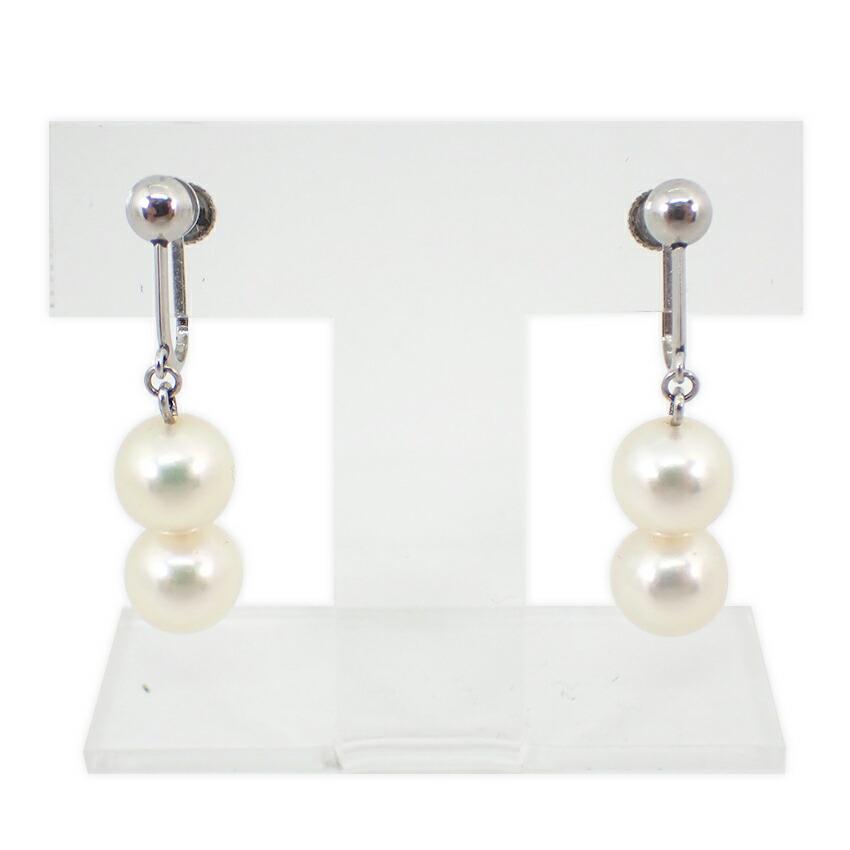 

[Used] Pt900 Akoya pearl approx. 7.5mm earrings/g532-34