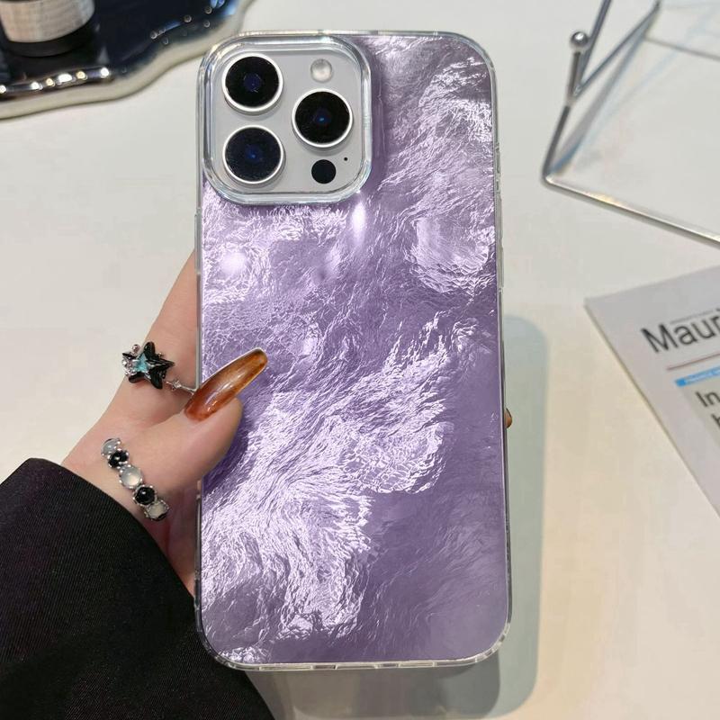 Gradient Glacier Texture Girls Women Phone Case For Apple iphone 15 16 14 13 Pro Max 16e 12 11 7 8 Plus XR SE Fundas Cover