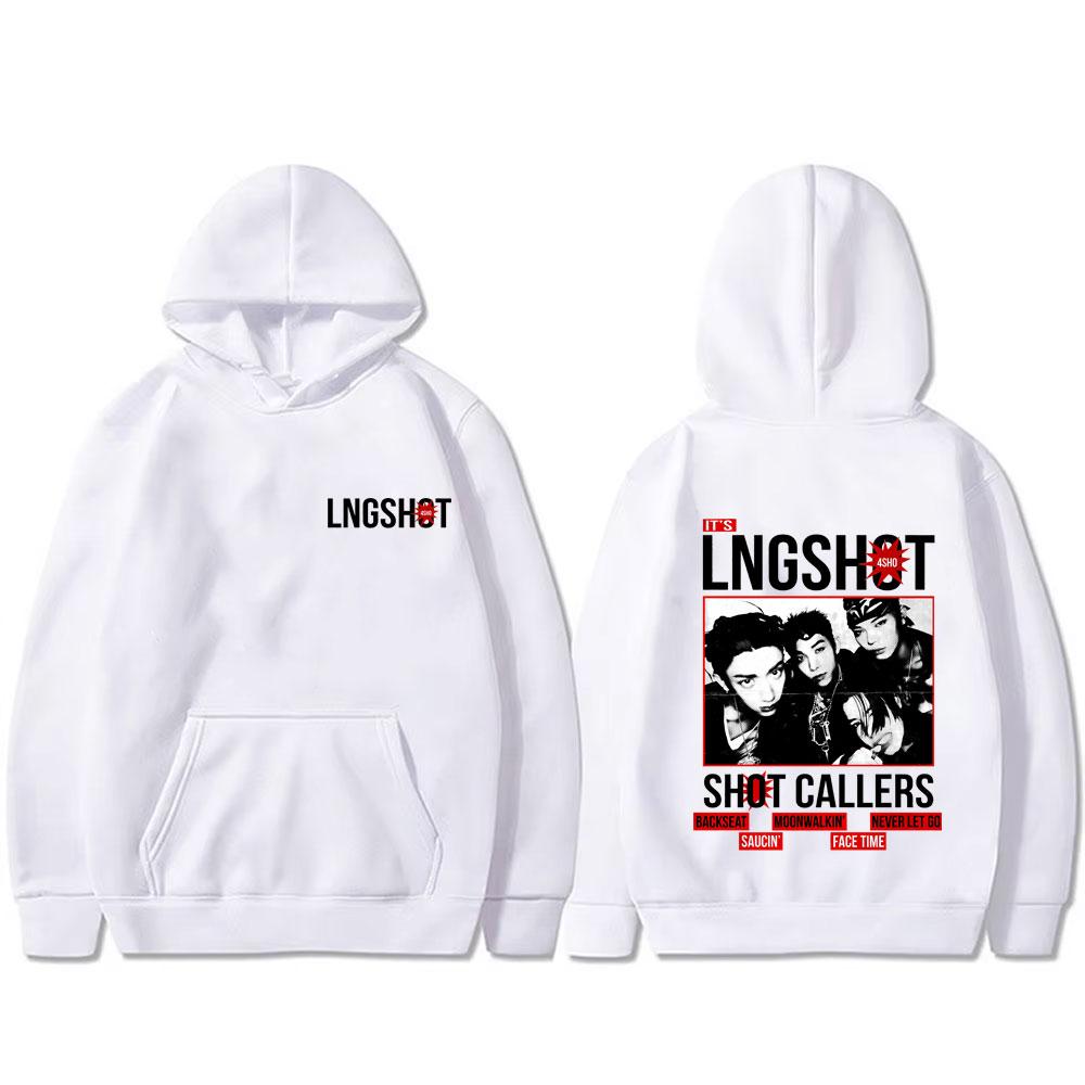 Korean Band Lngshot Shot Callers Album 2026 Hoodie Unisex Kpop Fashion Trend Hooded Sweatshirt Male Vintage Oversized Hoodies