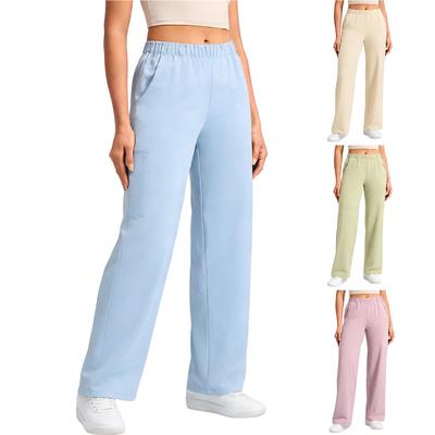 Women's Loose And Comfortable Long Pants And  Workwear Multi,Pocket Pants