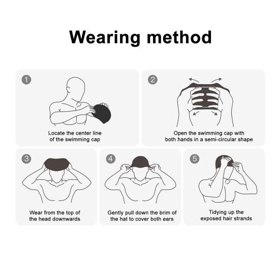 Adults Silicone Swim Cap Non-slip Stretchy Waterproof Long Short Hair Swimming Hat