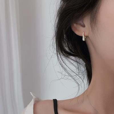 1 Paar Ohrhaken für Damen, Wassertropfenform, glänzend poliert, rostfreies Kupfer, einfarbig, leicht, rutschfest, für Damen, Pendeln, Club-Schmuck